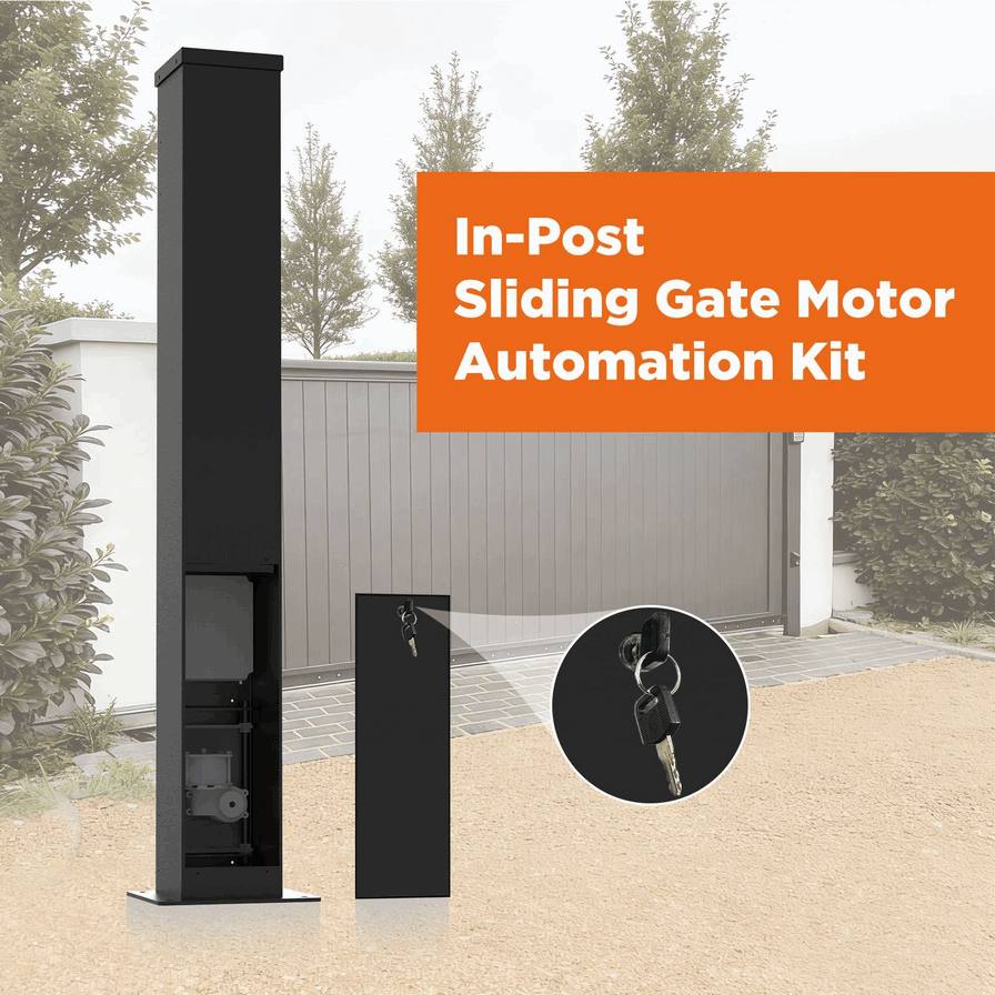 300kg Industrial In-Post Automatic Sliding Gate Motor Kit – Heavy-Duty Electric Gate Opener System for Warehouses and Factories Perimeter Access Control