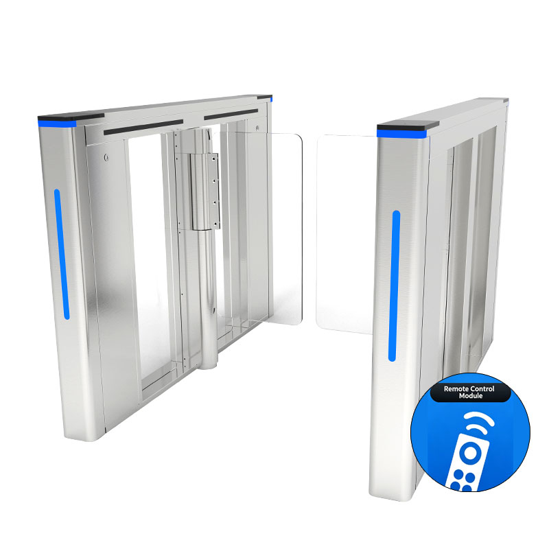 Double Lane Optical Speed Gate Turnstile - Industrial Access Control Security Entry System for Factories and Fitness Facilities